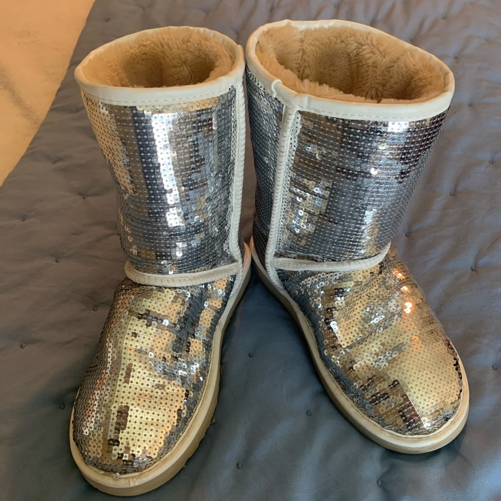 Silver sequin Ugg boots